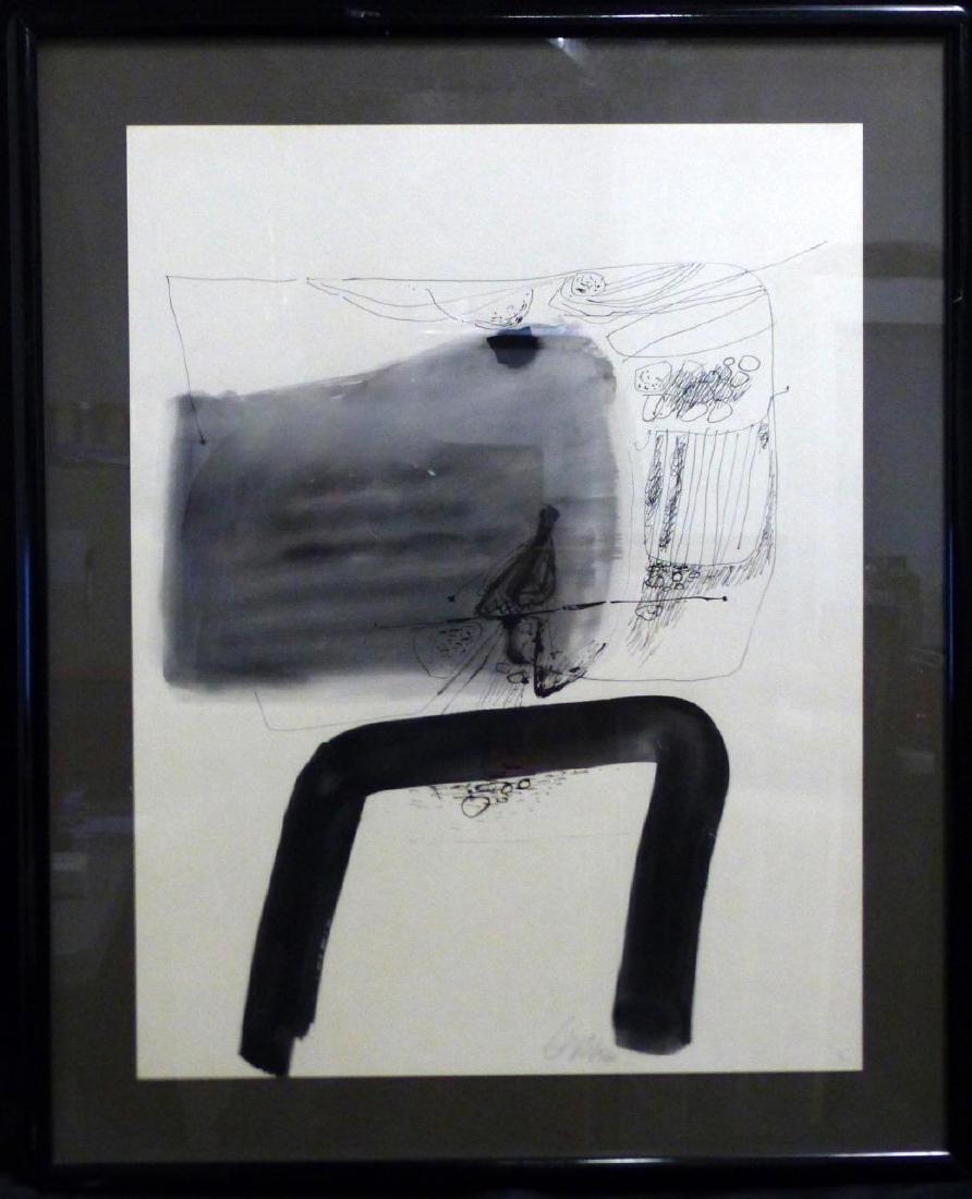 ERNST WILD TEMPERA & INK DRAWING ON PAPER (1 of 6)