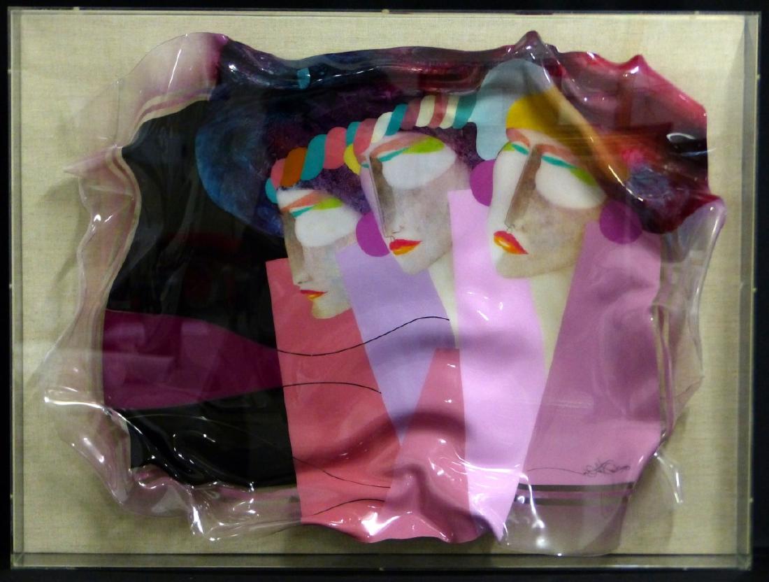 NED MOULTON PAINTED PLEXIGLASS WALL SCULPTURE (1 of 5)