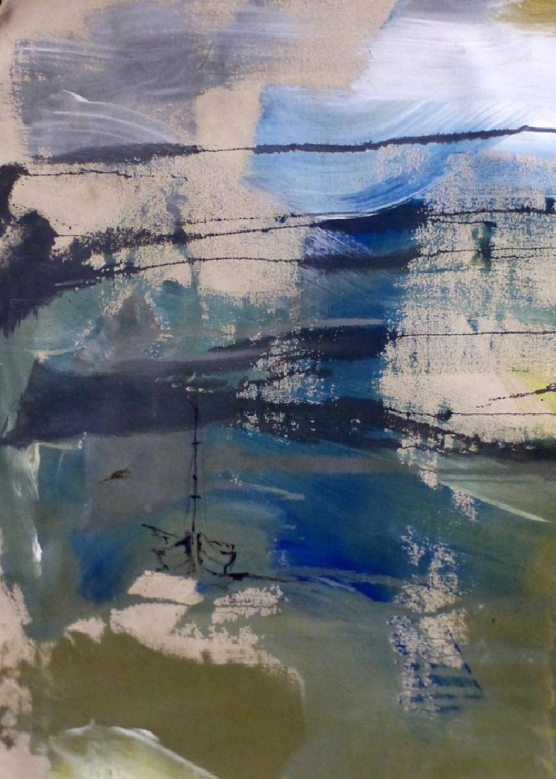 GINO HOLLANDER OIL PAINTING ON CANVAS SEASCAPE (1 of 4)