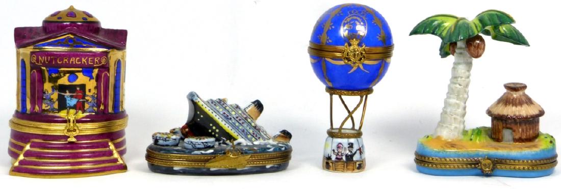 4pc LIMOGES PORCELAIN TRINKET BOXES (1 of 6)