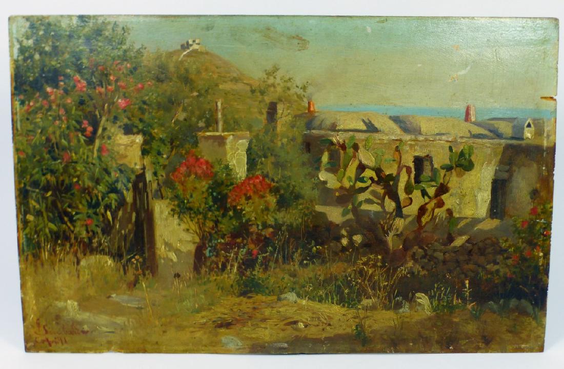 GOFFREDO SINIBALDI PAOLUCCI OIL PAINTING ON BOARD (1 of 8)