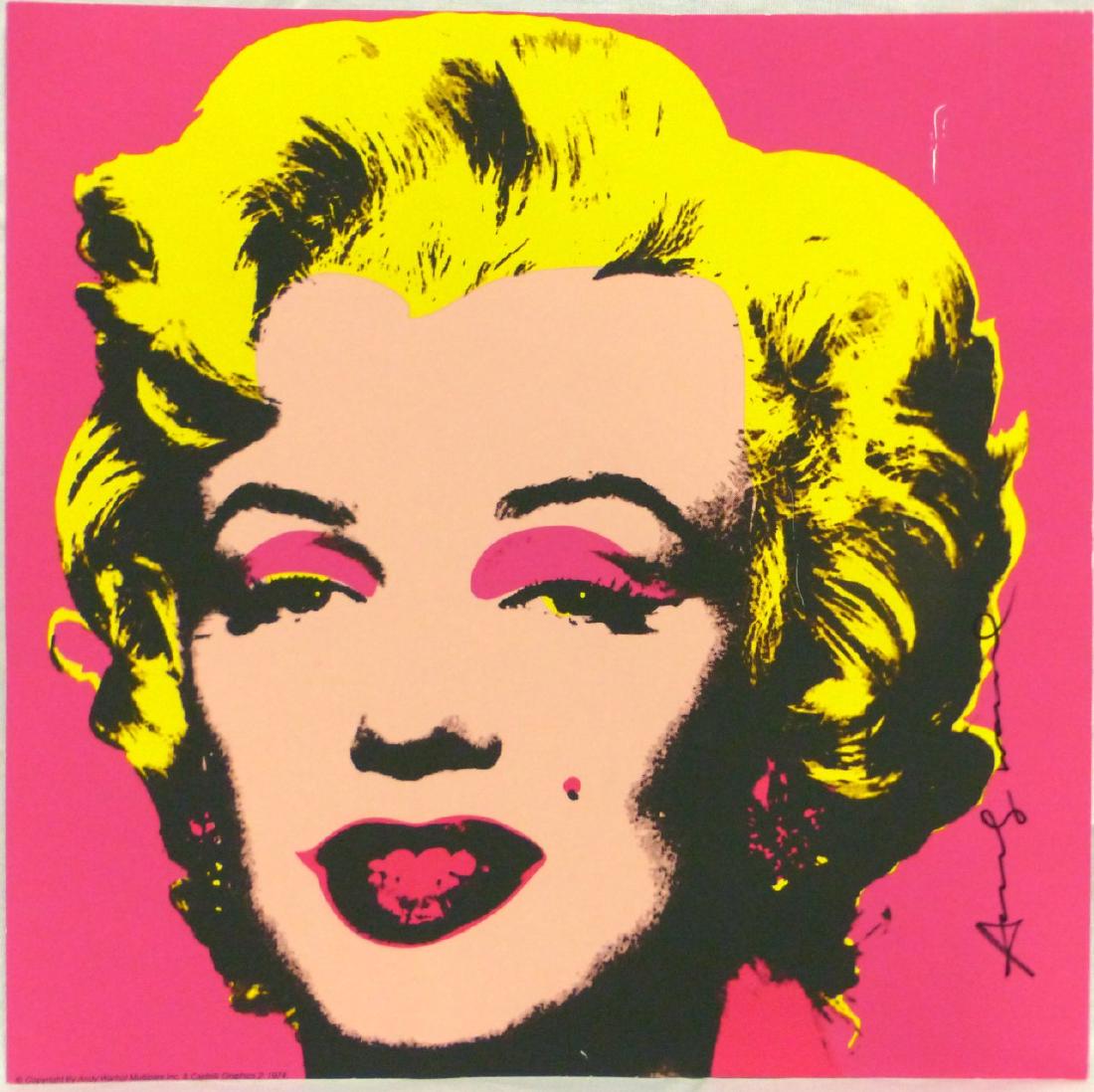 ANDY WARHOL MARILYN OFFSET LITHOGRAPH SIGNED (1 of 3)