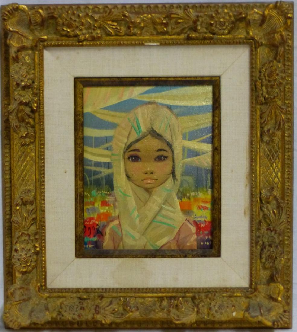 IGOR PANTUHOFF OIL PAINTING ON CANVAS GIRL w HIJAB (1 of 5)