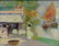 LUIGI CAGLIANI OIL PAINTING ON CANVAS CAFE SCENE - 5