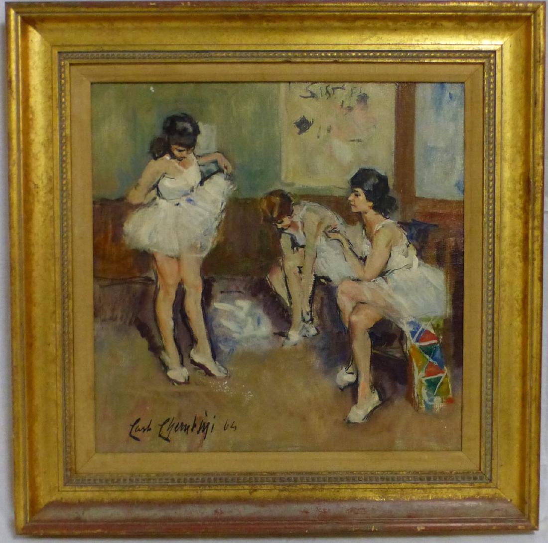 CARLOS CHERUBINI OIL PAINTING ON CANVAS DANCERS (1 of 4)