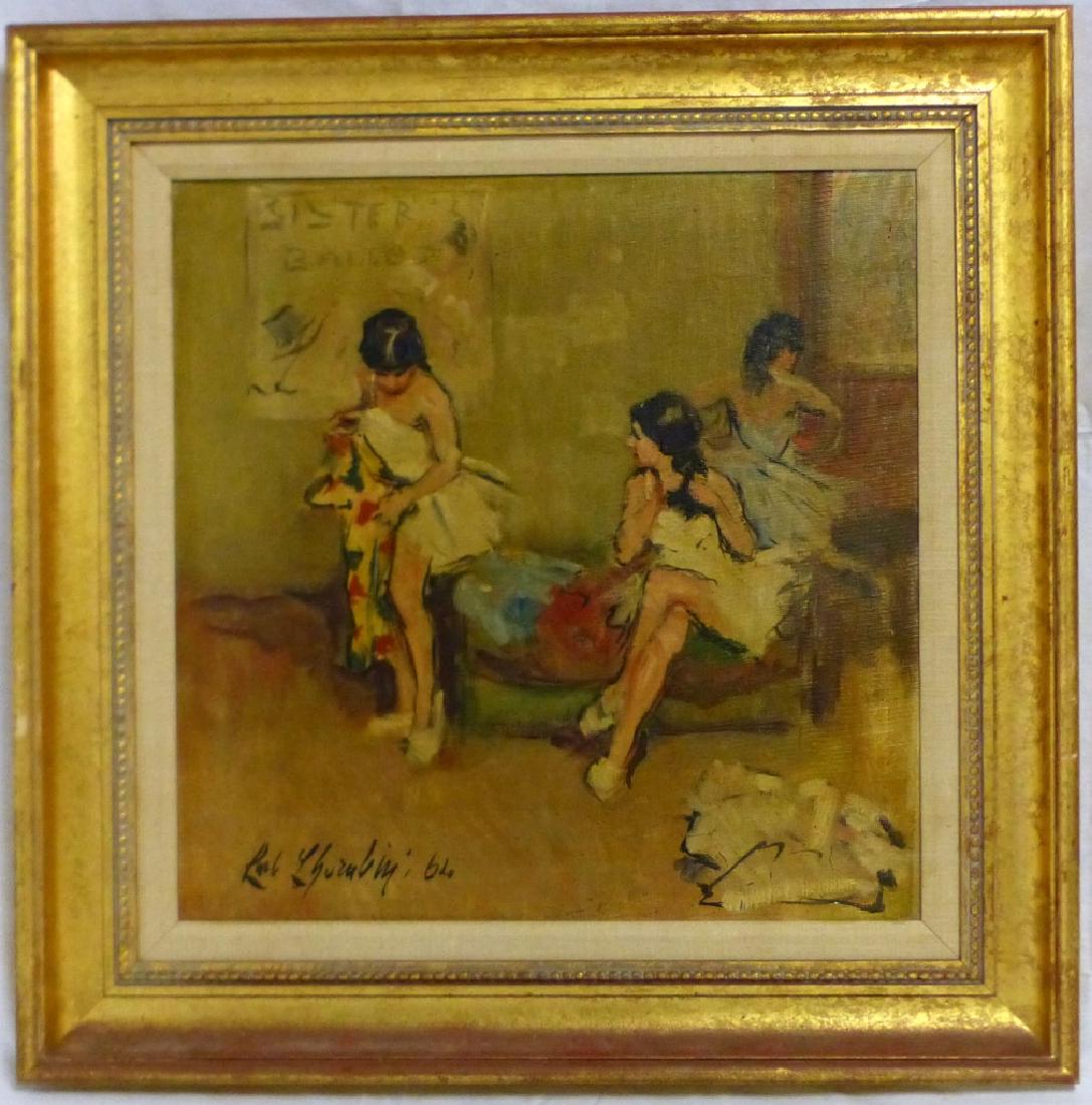 CARLOS CHERUBINI OIL PAINTING ON CANVAS DANCERS (1 of 4)