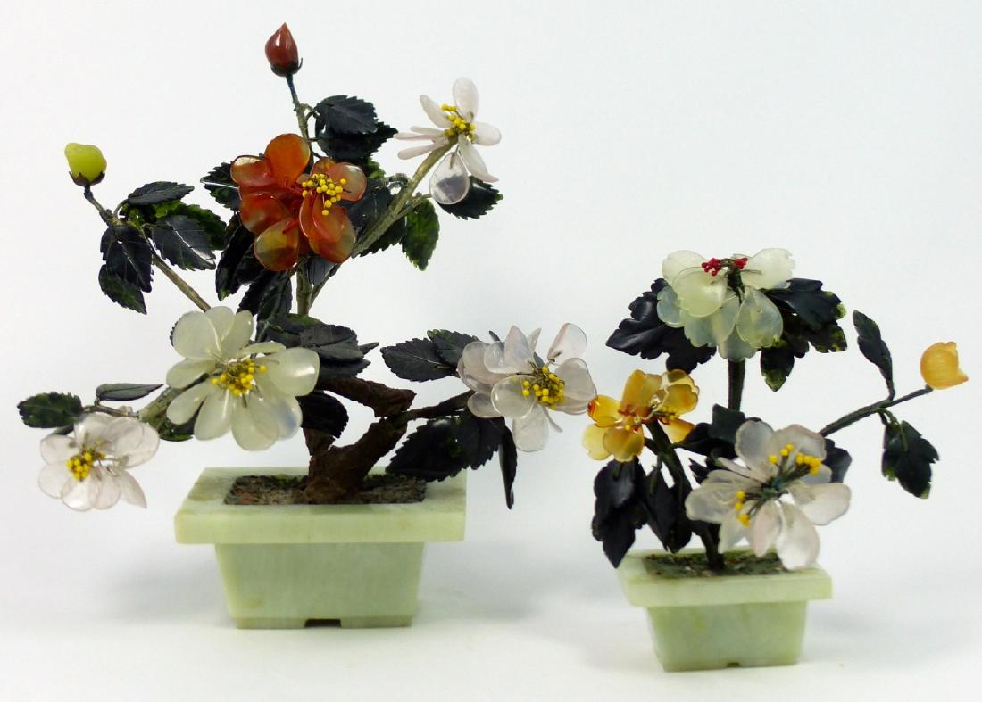 2pc CHINESE SEMI-PRECIOUS BONSAI TREES (1 of 7)