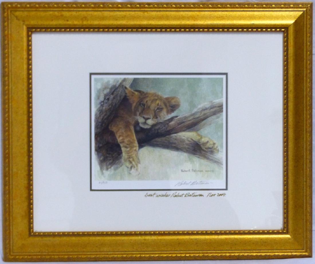 ROBERT BATEMAN LITHOGRAPH 'UP A TREE - LION CUB' (1 of 5)