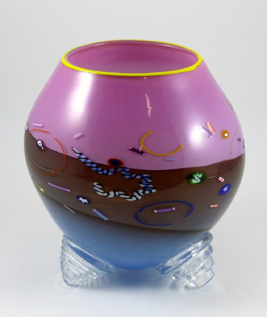 RICHARD MARQUIS NOBLE EFFORT TRIPOD GLASS BOWL (1 of 7)