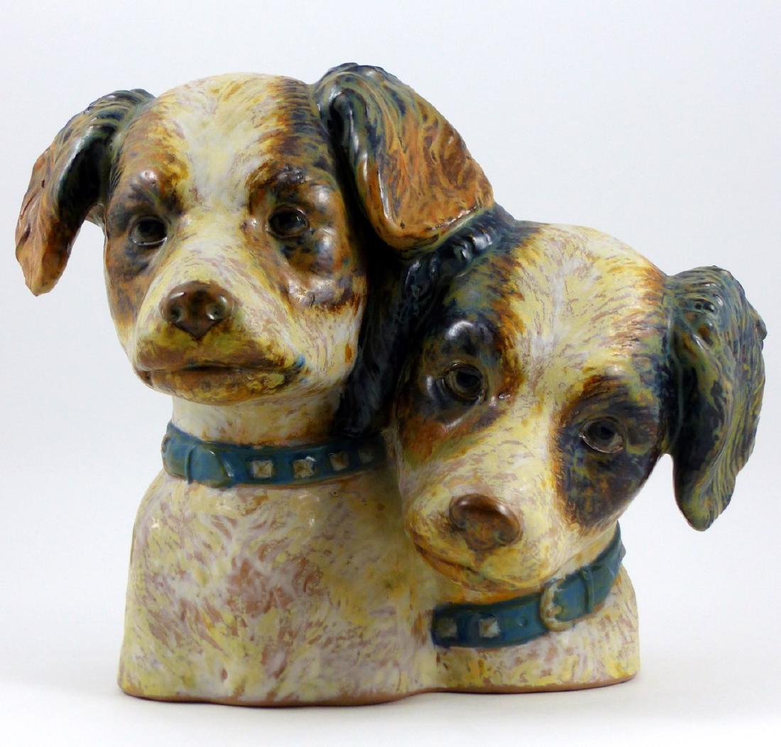 LLADRO PORCELAIN FIGURINE GRES BUST OF DOGS (1 of 5)