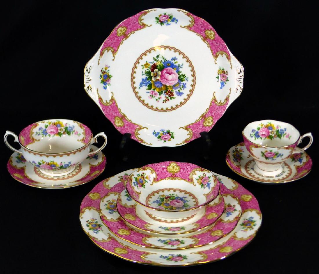 107pc ROYAL ALBERT 'LADY CARLYLE' CHINA (1 of 8)