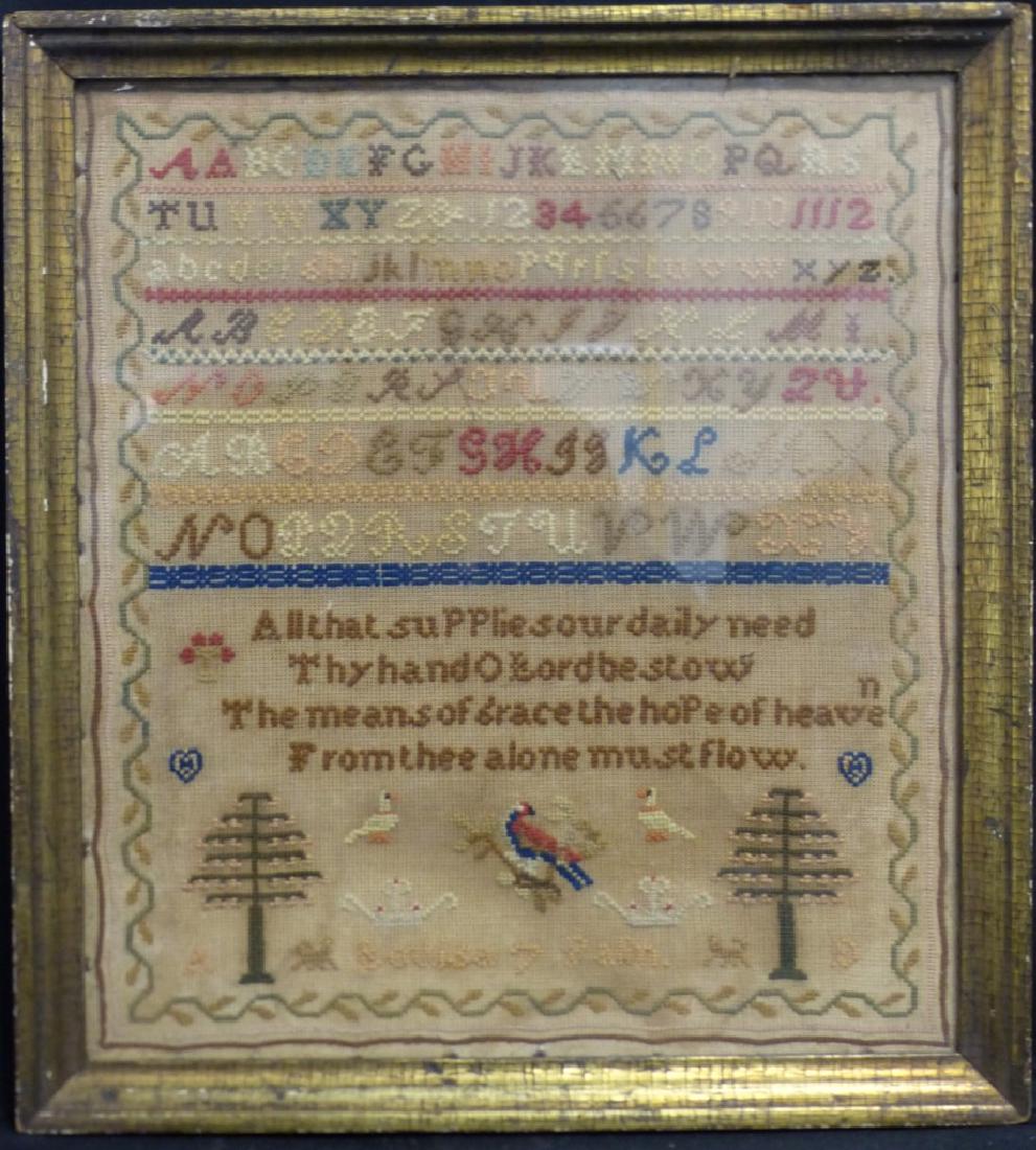 AMERICAN NEEDLEPOINT SAMPLER IN FRAME (1 of 4)