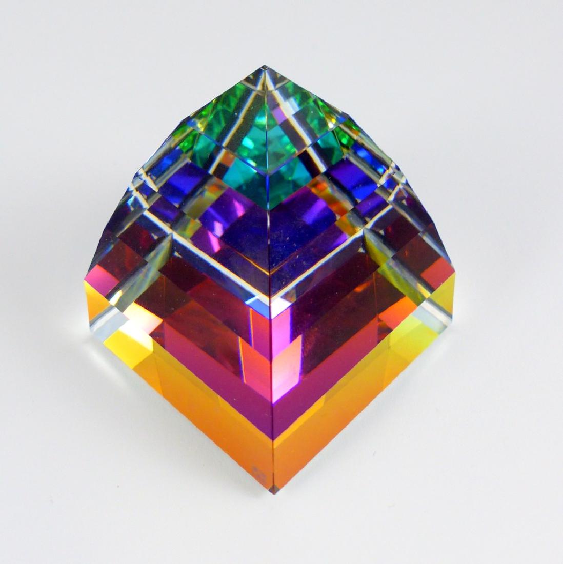 SWAROVSKI CRYSTAL RAINBOW PYRAMID PAPERWEIGHT (1 of 10)
