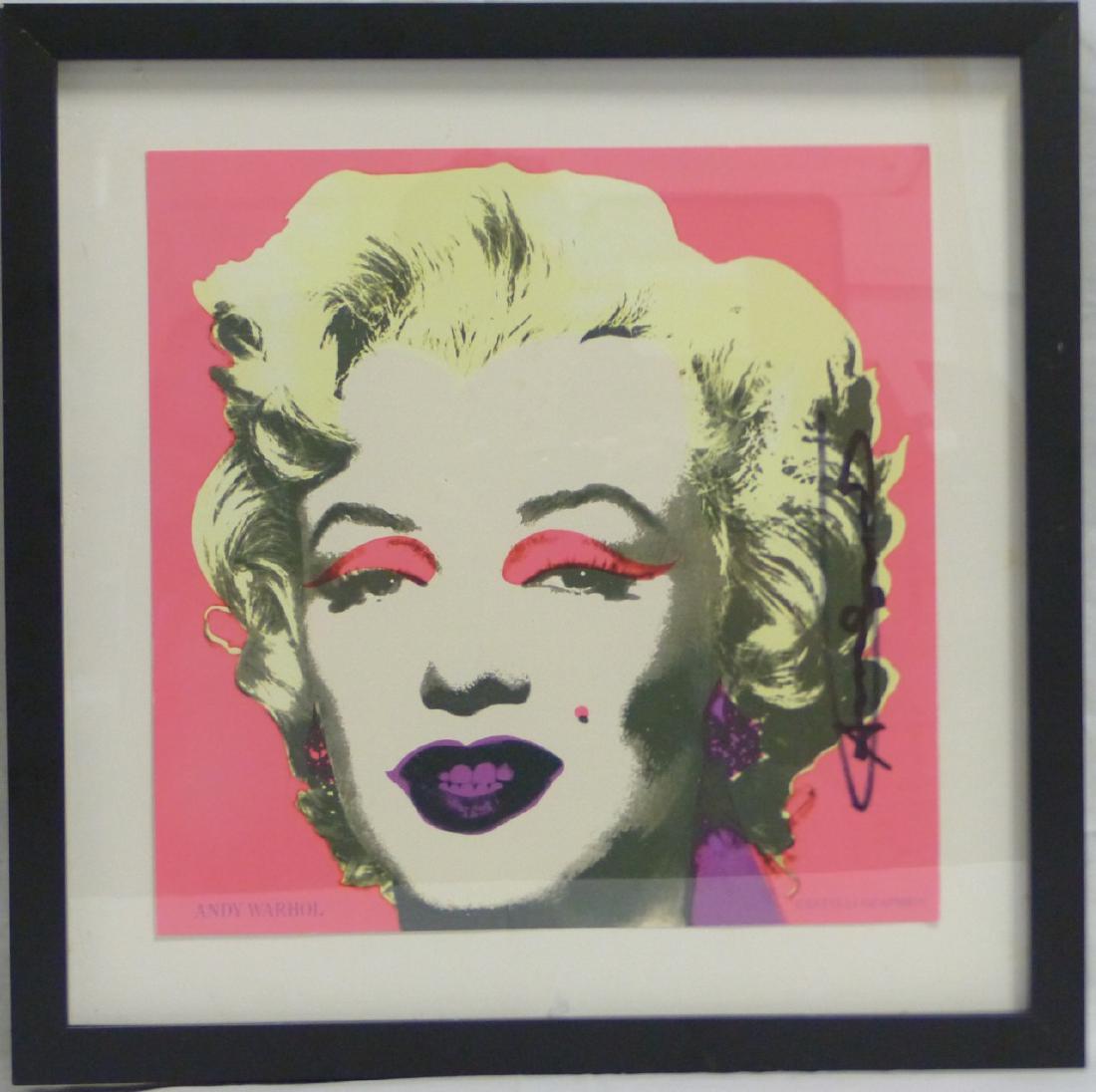ANDY WARHOL MARILYN SILKSCREEN ANOUNCEMENT SIGNED (1 of 9)