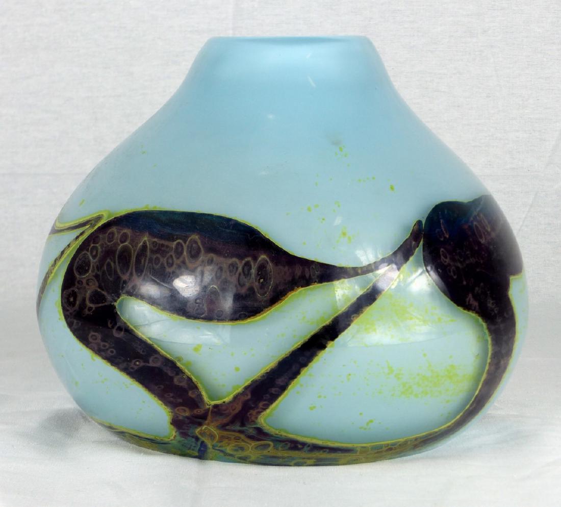 VAL SAINT LAMBERT SAMUEL J. HERMAN ART GLASS VASE (1 of 10)