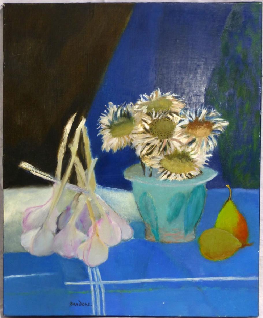 GUY BARDONE STILL LIFE OIL PAINTING ON CANVAS (1 of 5)