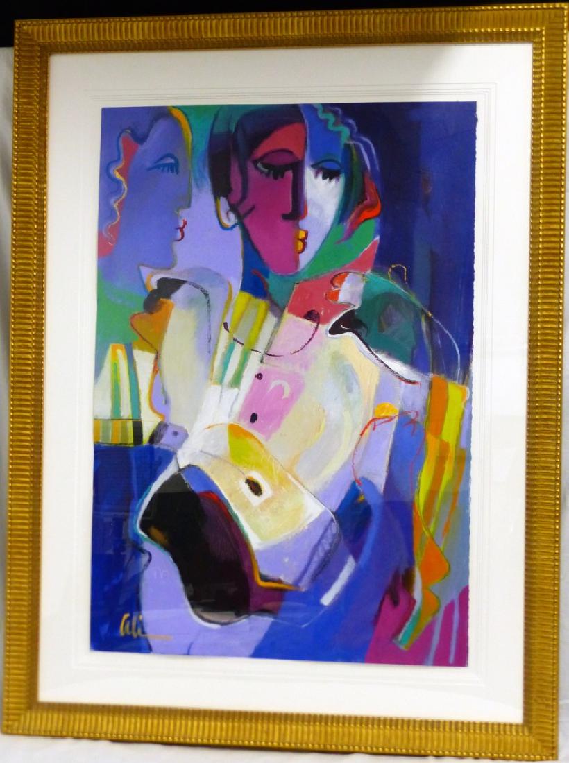 ALI GOLKAR 'MIDNIGHT BLUES' ACRYLIC PAINTING (1 of 6)