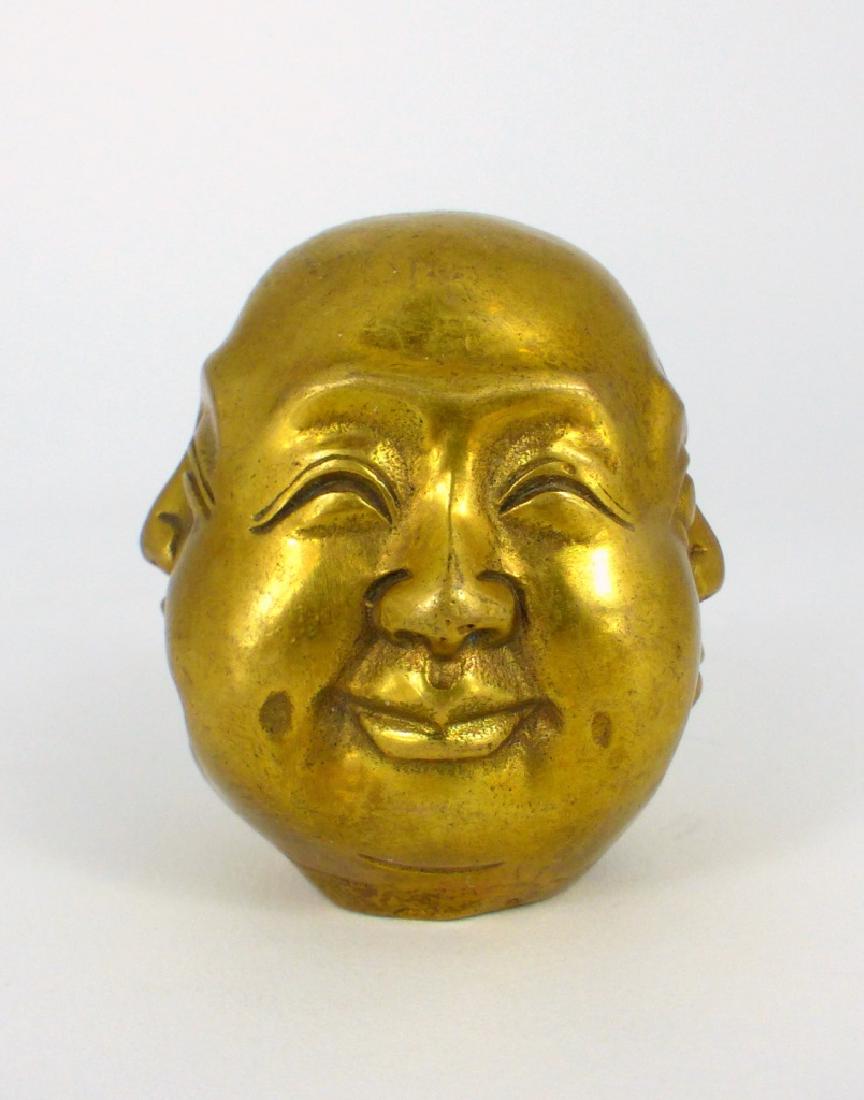 FOUR FACES OF BUDDHA HINDU BRASS SCULPTURE (1 of 6)