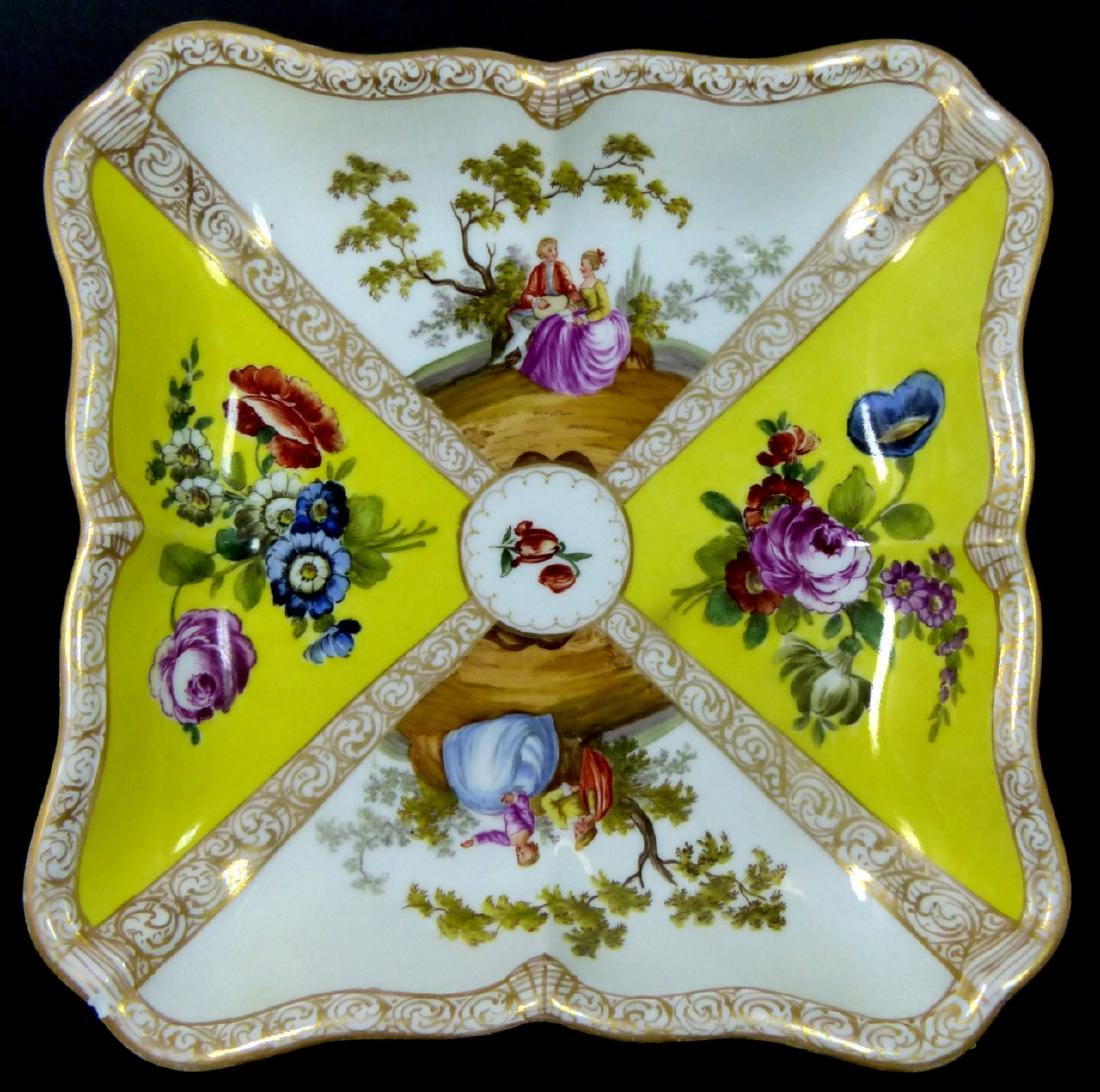 MEISSEN SQUARE PORCELAIN TRAY (1 of 7)