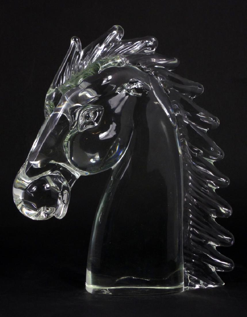 LICIO ZANETTI MURANO GLASS HORSE HEAD SCULPTURE (1 of 8)