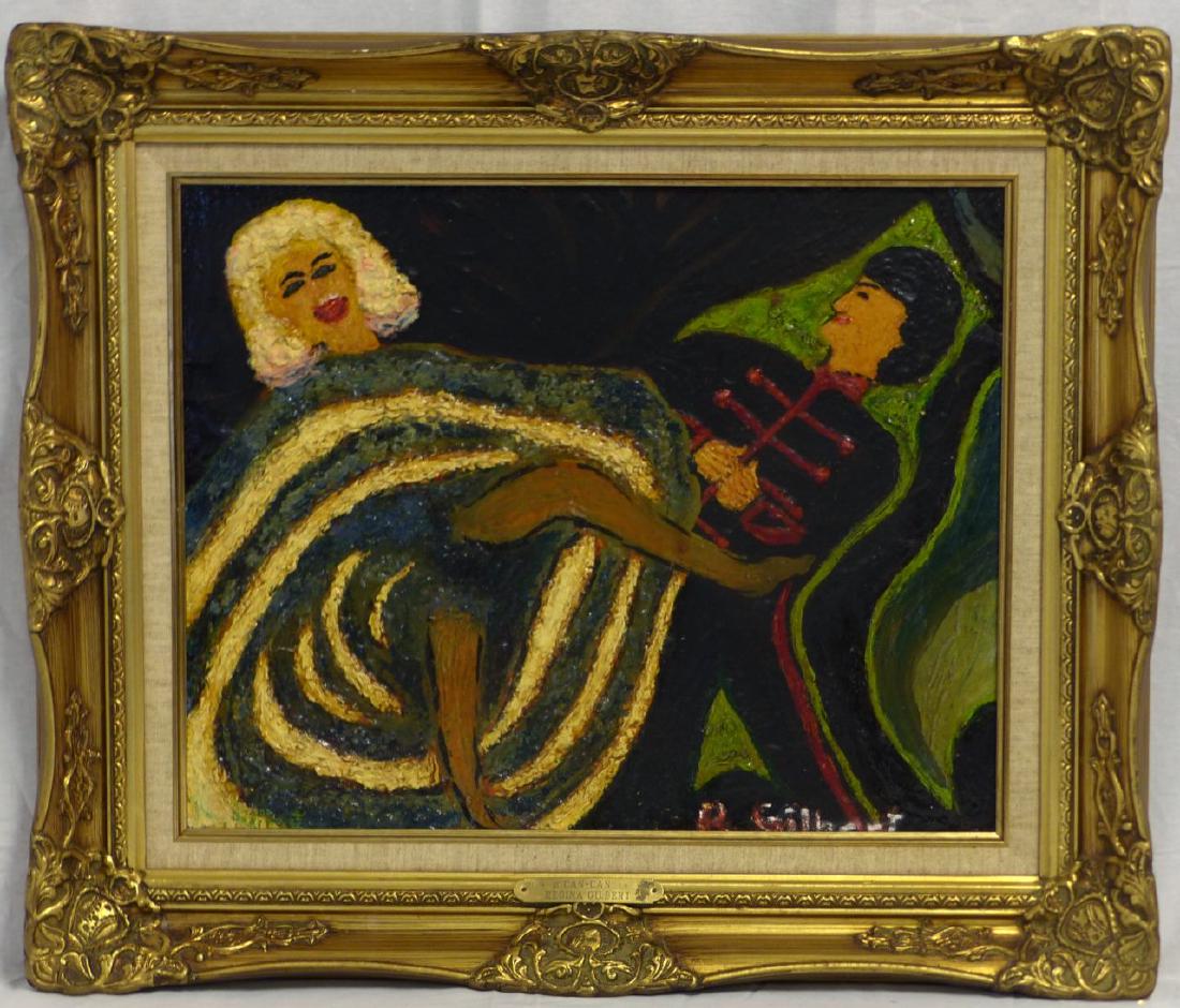 REGINA GILBERT FOLK AMERICAN ART PAINTING ON BOARD (1 of 9)