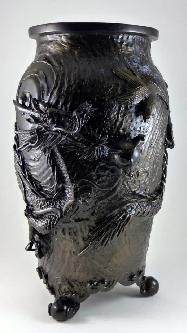 JAPANESE BRONZE DRAGON VASE (1 of 9)