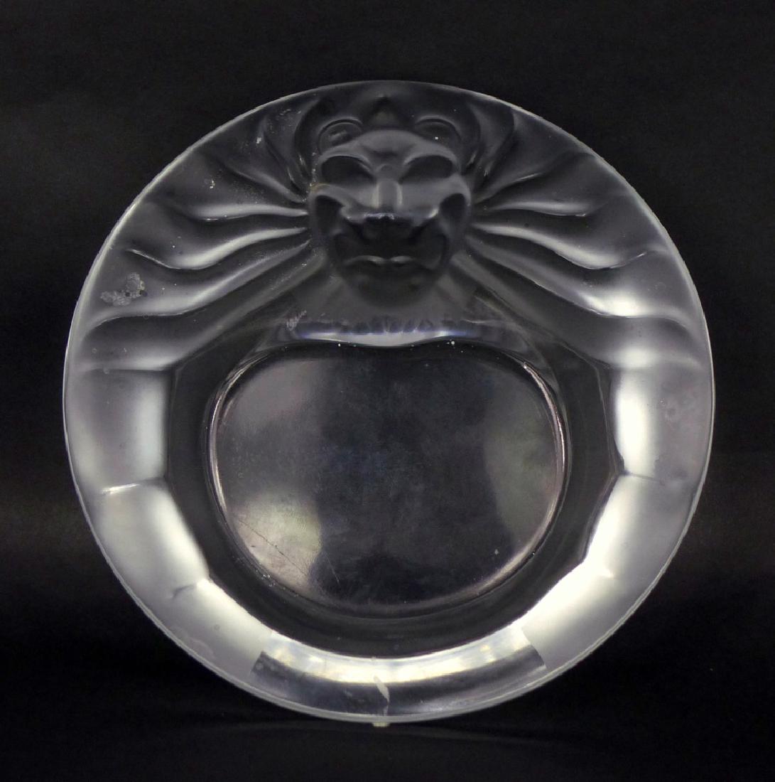 LALIQUE TETE DE LION CRYSTAL ASHTRAY (1 of 4)