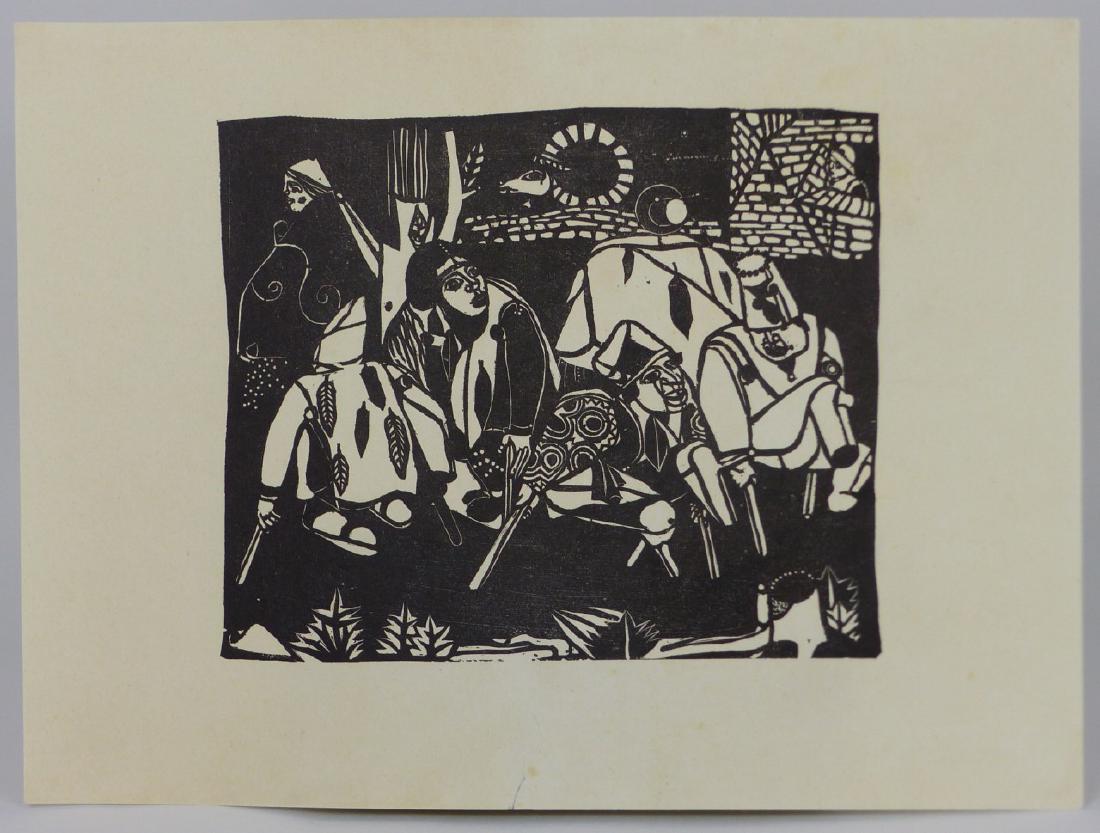 HEINRICH CAMPENDONK 'BEGGARS' WOODCUT (1 of 4)