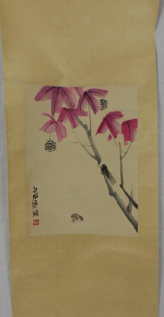 QI BAISHI INSECTS & FLOWERS SCROLL PAINTING (1 of 5)