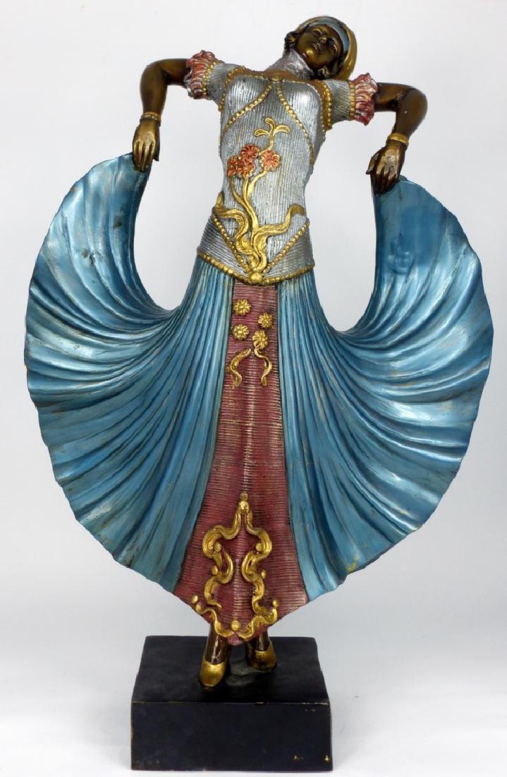 POLYCHROME BRONZE DANCER AFTER CHIPARUS (1 of 6)
