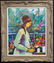 DONALD PURDY OIL PAINTING ON BOARD LADY w FLOWERS