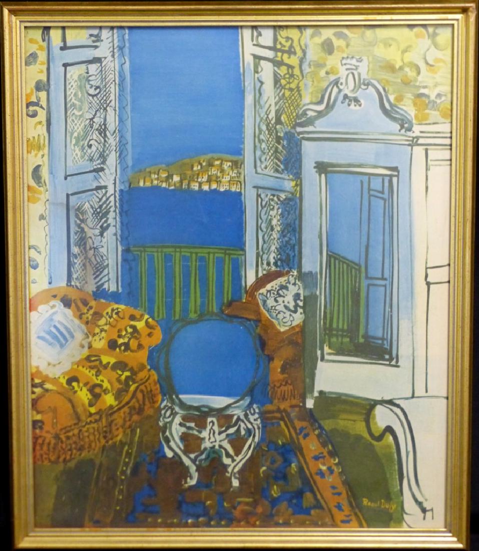 RAOUL DUFY 'OPEN WINDOW, NICE' VINTAGE PRINT (1 of 5)