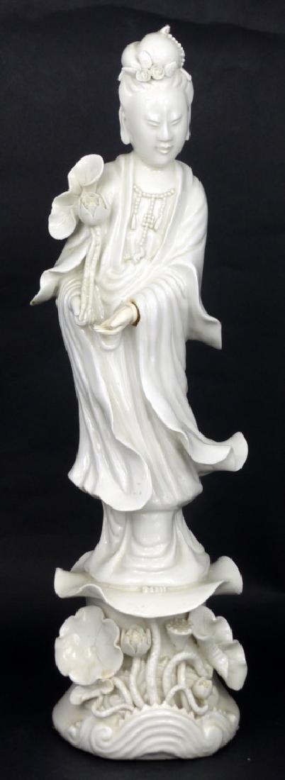 CHINESE BLANC DE CHINE PORCELAIN QUAN YIN (1 of 10)