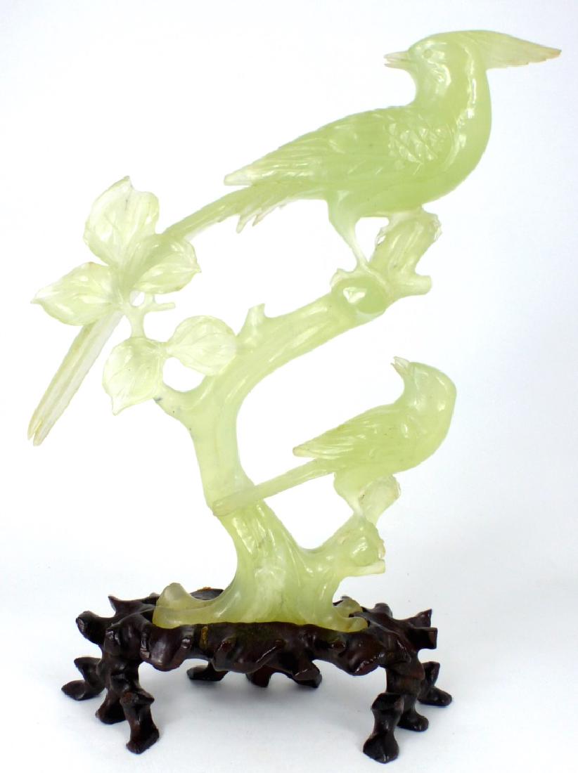 CHINESE SERPENTINE JADE BIRD SCULPTURE (1 of 4)