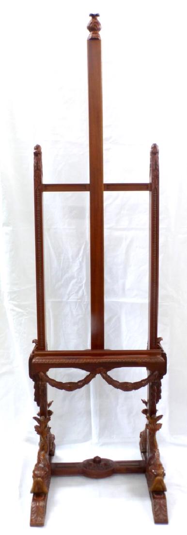 CARVED MAHOGANY DOLPHIN EASEL (1 of 7)