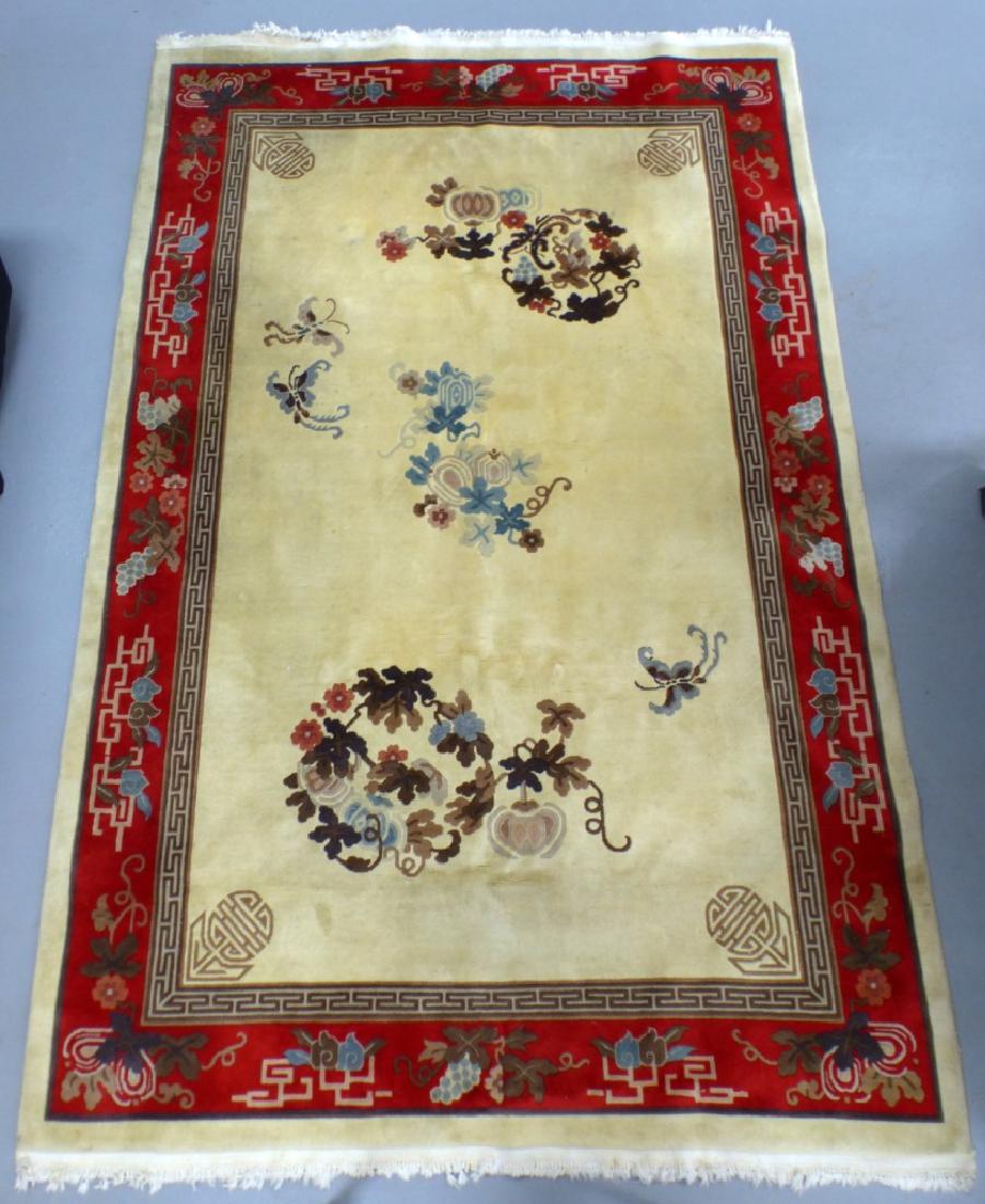 CHINESE ART DECO RUG: Art Deco Chinese rug. Measures 111 1/2" (283cm) x 71 1/2" (181.5cm).