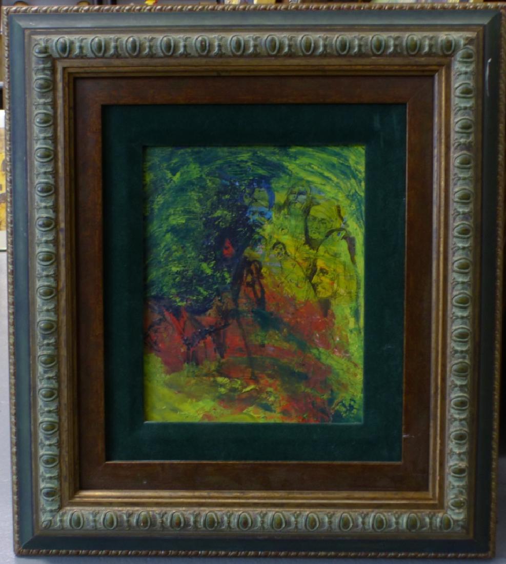 IRV DOCKTOR ABSTRACT OIL PAINTING ON BOARD (1 of 5)