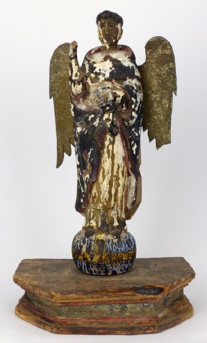 FILIPINO CARVED WOOD RELIGIOUS SANTOS STATUE (1 of 9)