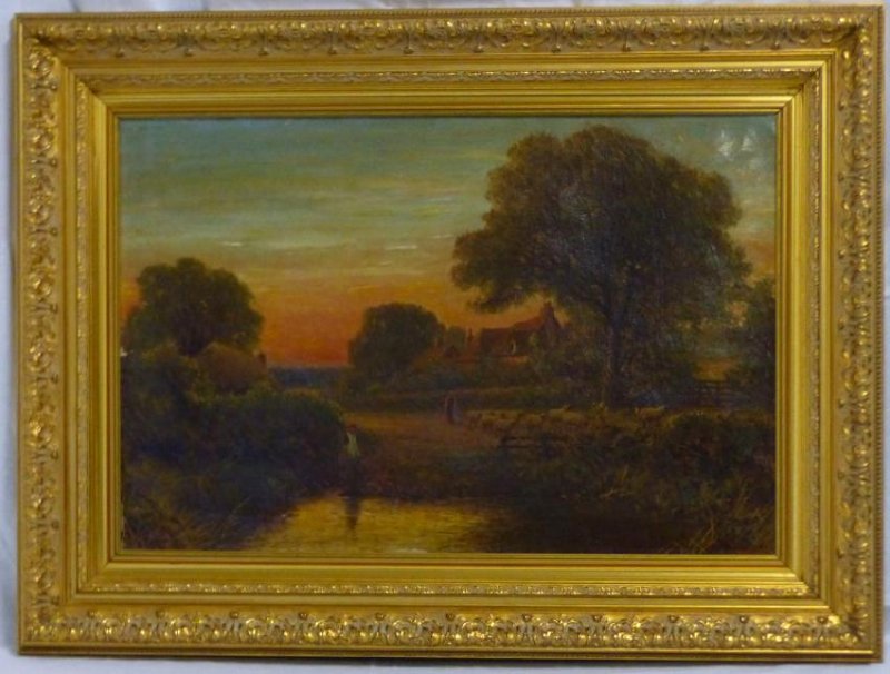 ROBERT ROBIN FENSON OIL / CANVAS SUNSET LANDSCAPE (1 of 8)