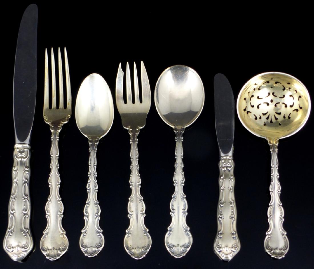 73pc GORHAM STRASBOURG STERLING SILVER FLATWARE (1 of 9)