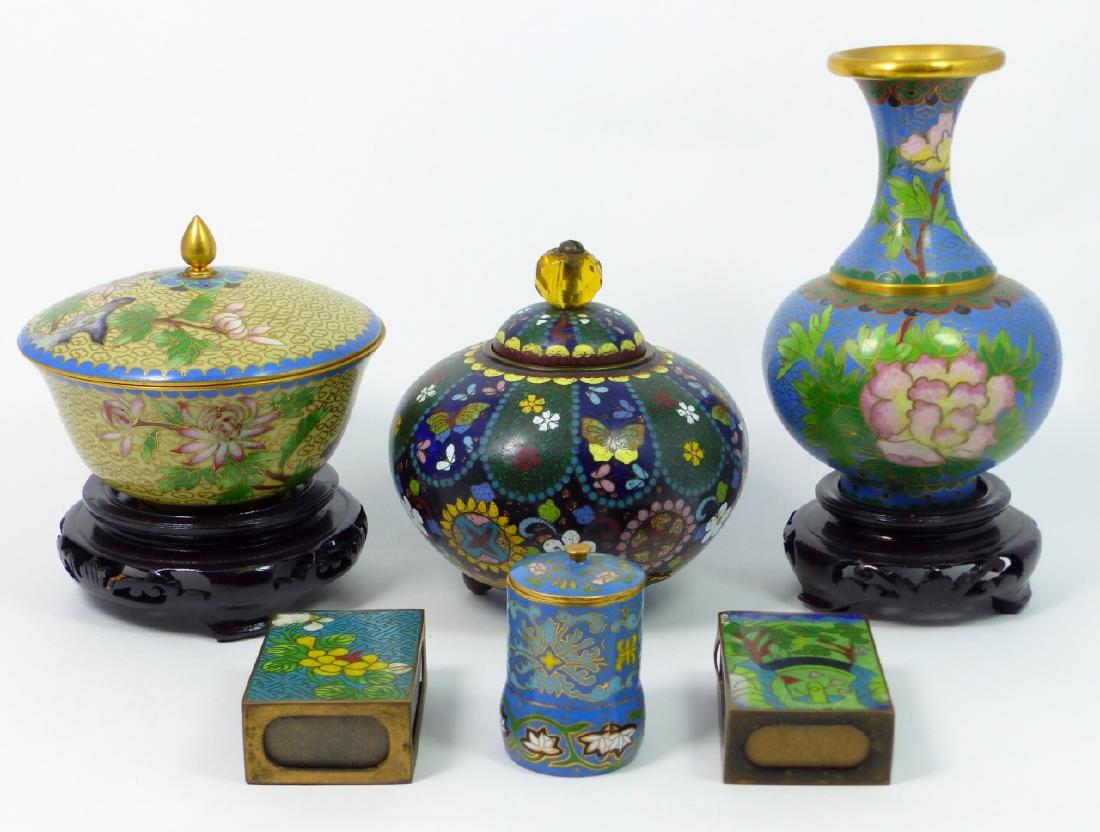 6pc CHINESE CLOISONNE (1 of 4)