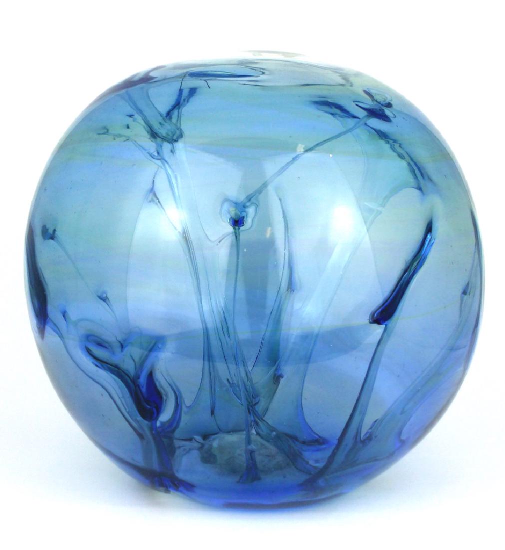 PETER BRAMHALL ART GLASS SPHERE (1 of 7)