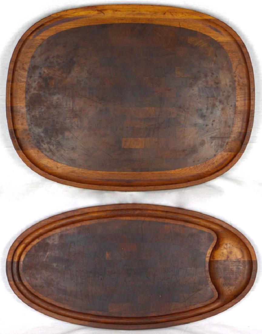 2pc JENS QUISTGAARD DANSK DANISH LARGE TEAK TRAYS (1 of 6)