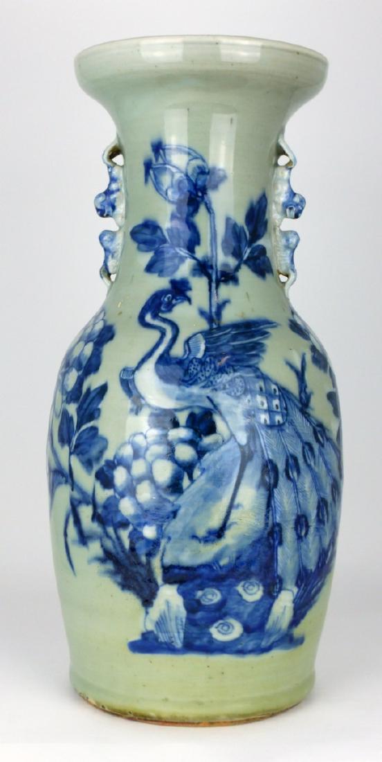 CHINESE CELADON GLAZED PORCELAIN PHOENIX VASE (1 of 12)