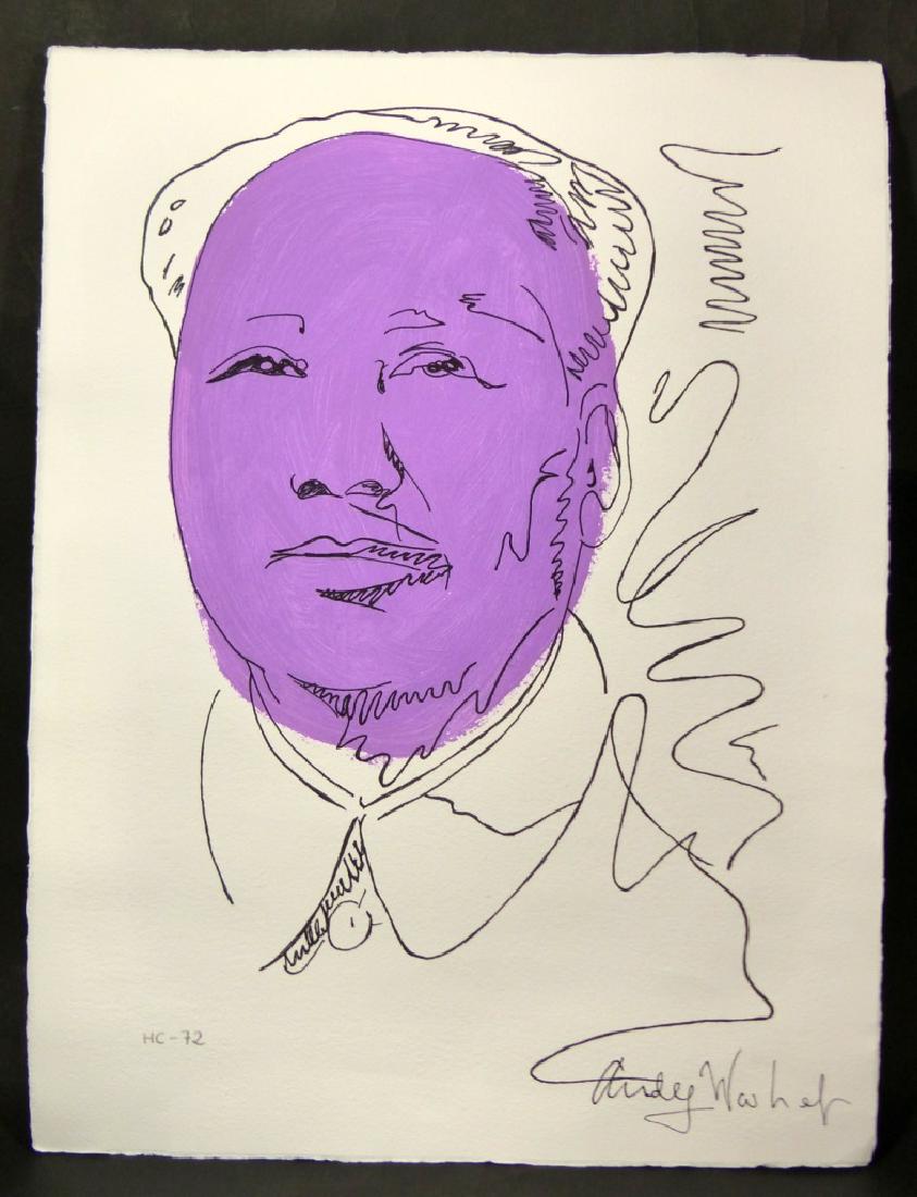 ANDY WARHOL 'MAO' INK & ACRYLIC ON PAPER (1 of 7)