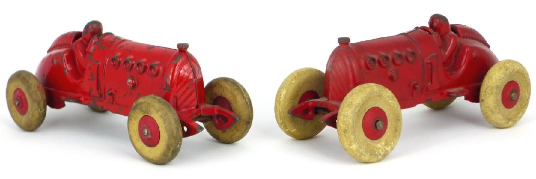 2pc HUBLEY CAST IRON RACE CARS No 1 (1 of 10)