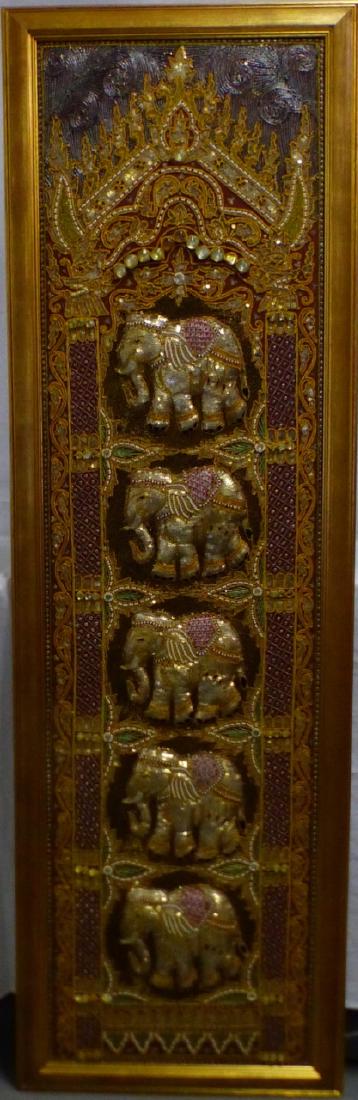 BURMESE EMBROIDERED & BEADED KALAGA w ELEPHANTS (1 of 8)