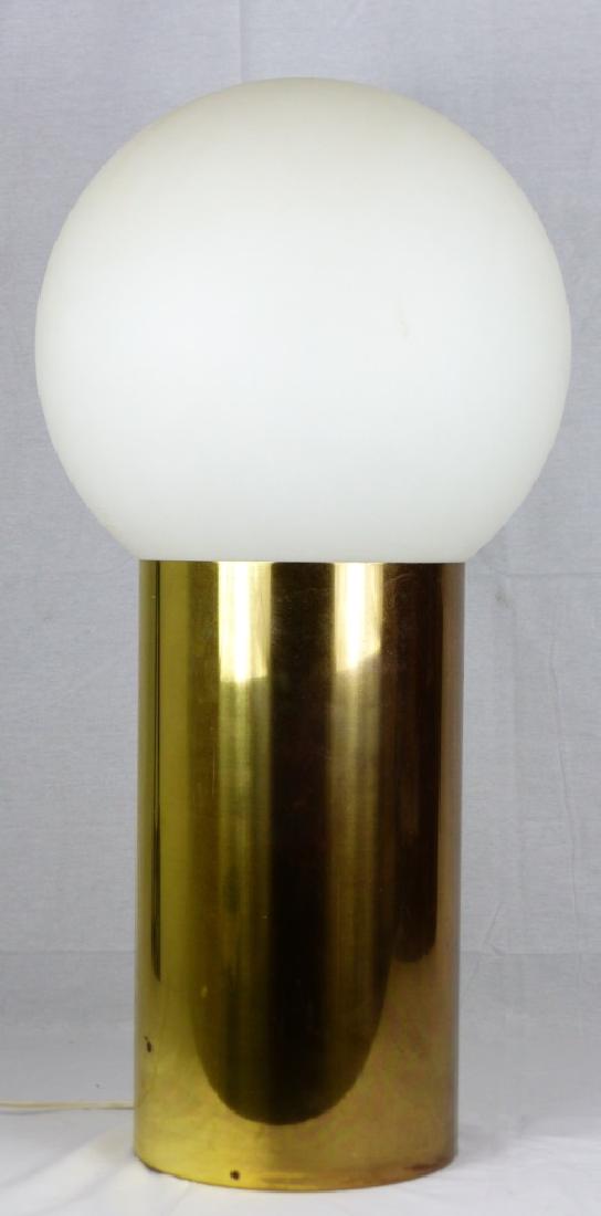 MODERN BRASS TABLE LAMP w ACRYLIC GLOBE (1 of 10)