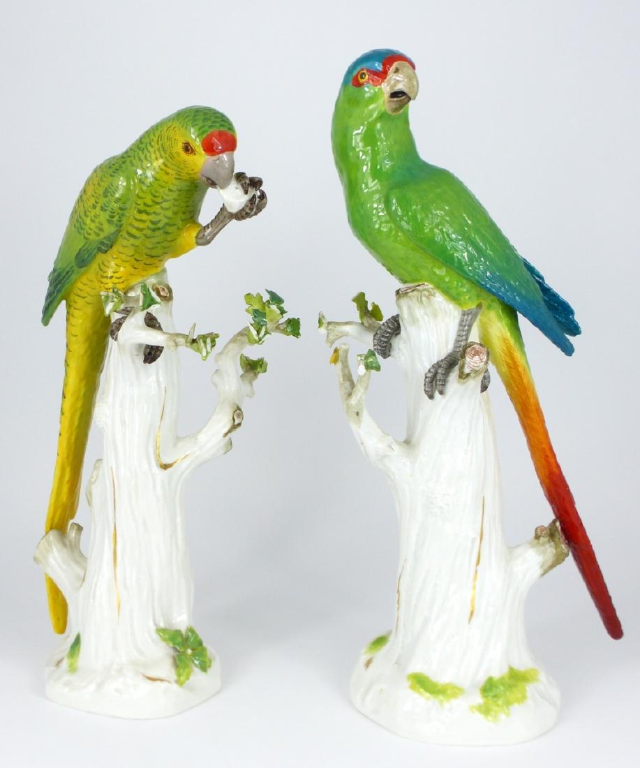 PR MEISSEN PORCELAIN PARROTS (1 of 9)