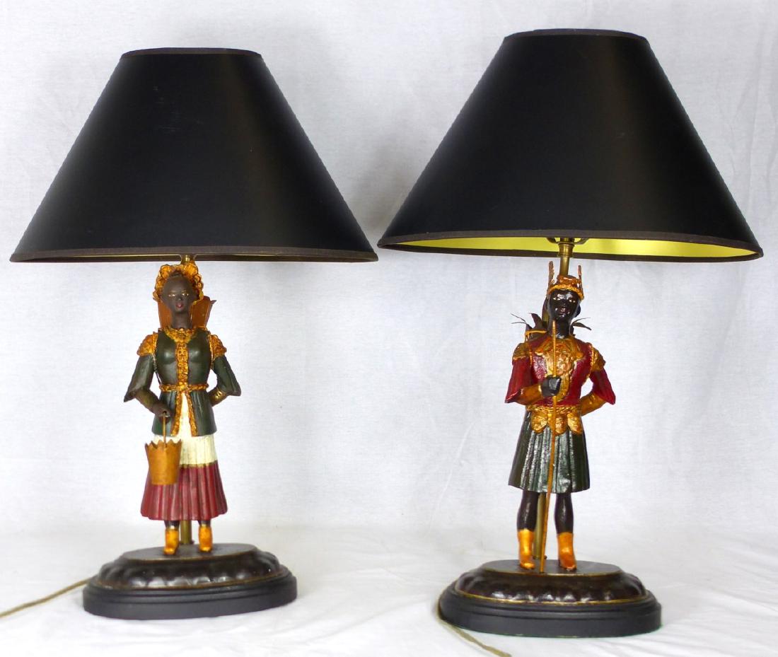 PR BLACKAMOOR FIGURAL TABLE LAMPS (1 of 11)